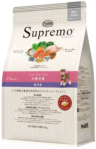 天然由来の酸化防止剤が使われているドッグフード「ニュートロ シュプレモ」のパッケージの画像