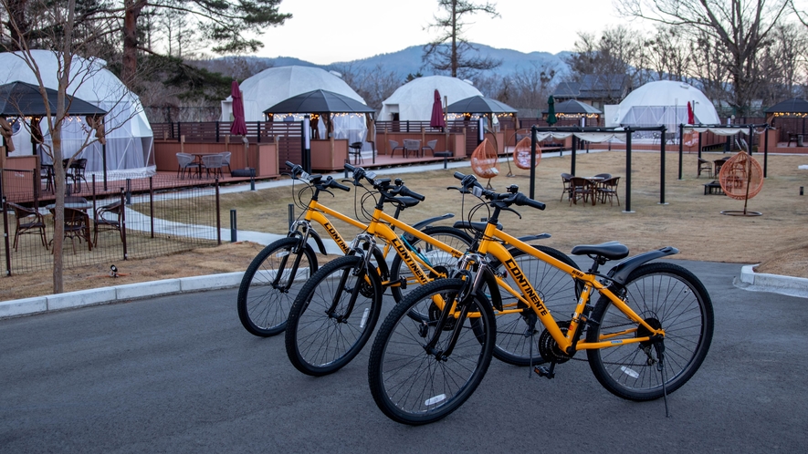 Ｇｒａｍｅｒｃｙ Ｖｉｌｌａｇｅ 山中湖 Ｇｌａｍｐｉｎｇ＆Ｓａｕｎａの（ペット可）の自転車の画像