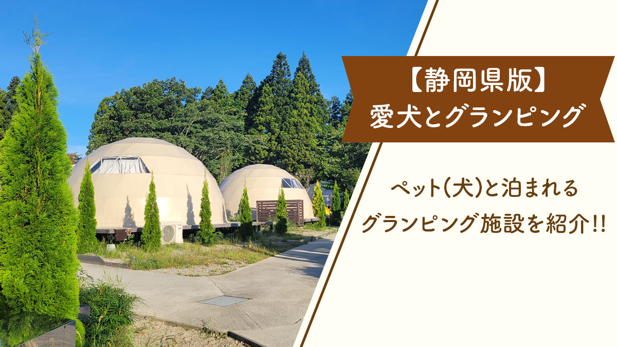 【静岡県版】ペット(犬)と泊まれる、おすすめグランピング施設を紹介!!