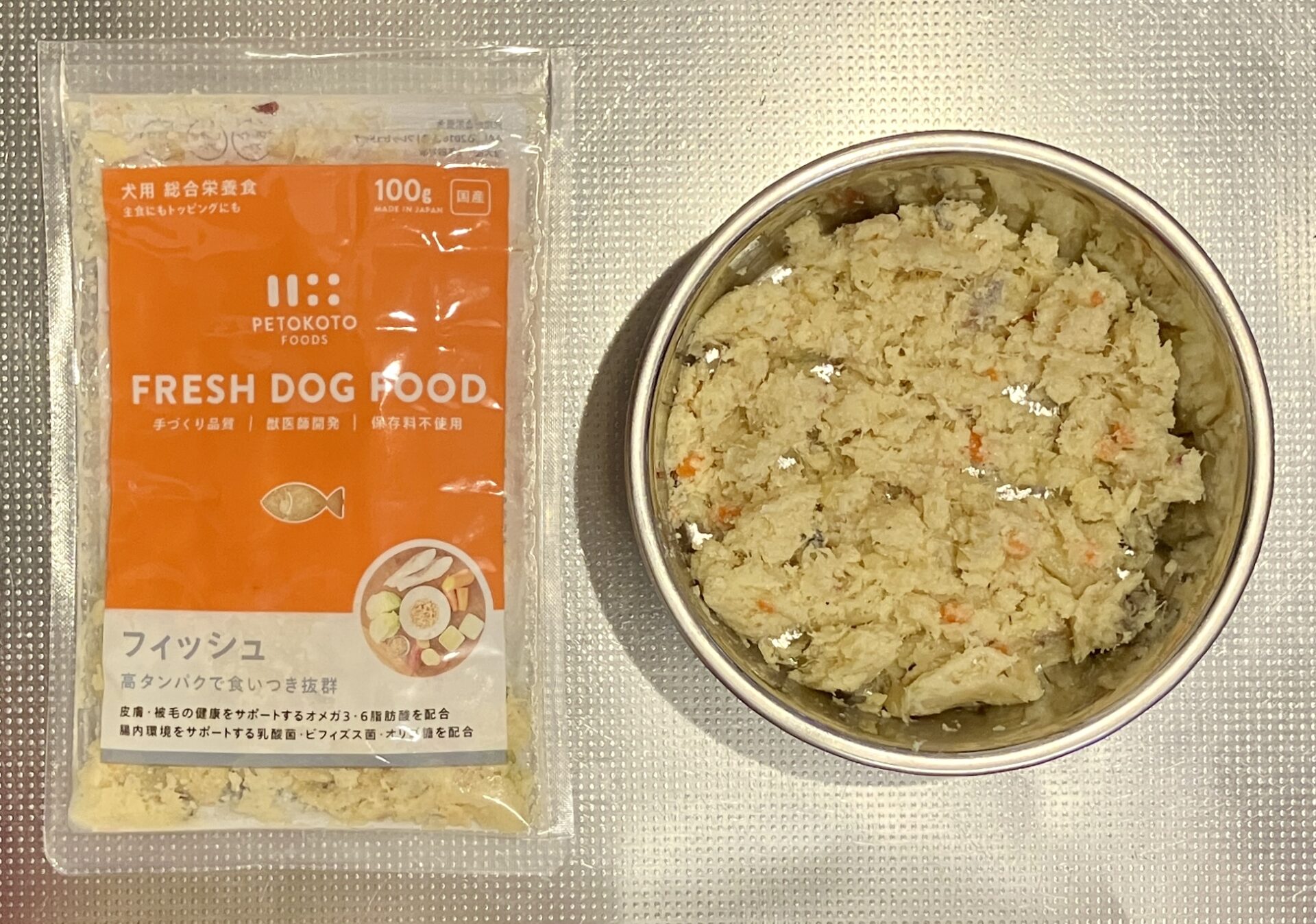 ペトコトフーズ（PETOKOTO FOOD）フィッシュ味のパッケージの画像