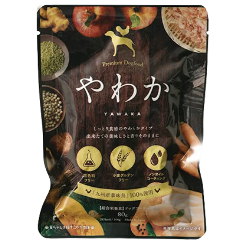 シニア犬用ドッグフード「やわか」のパッケージの画像