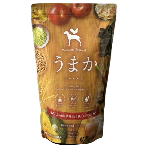 ドッグフード「うまか」のパッケージの画像