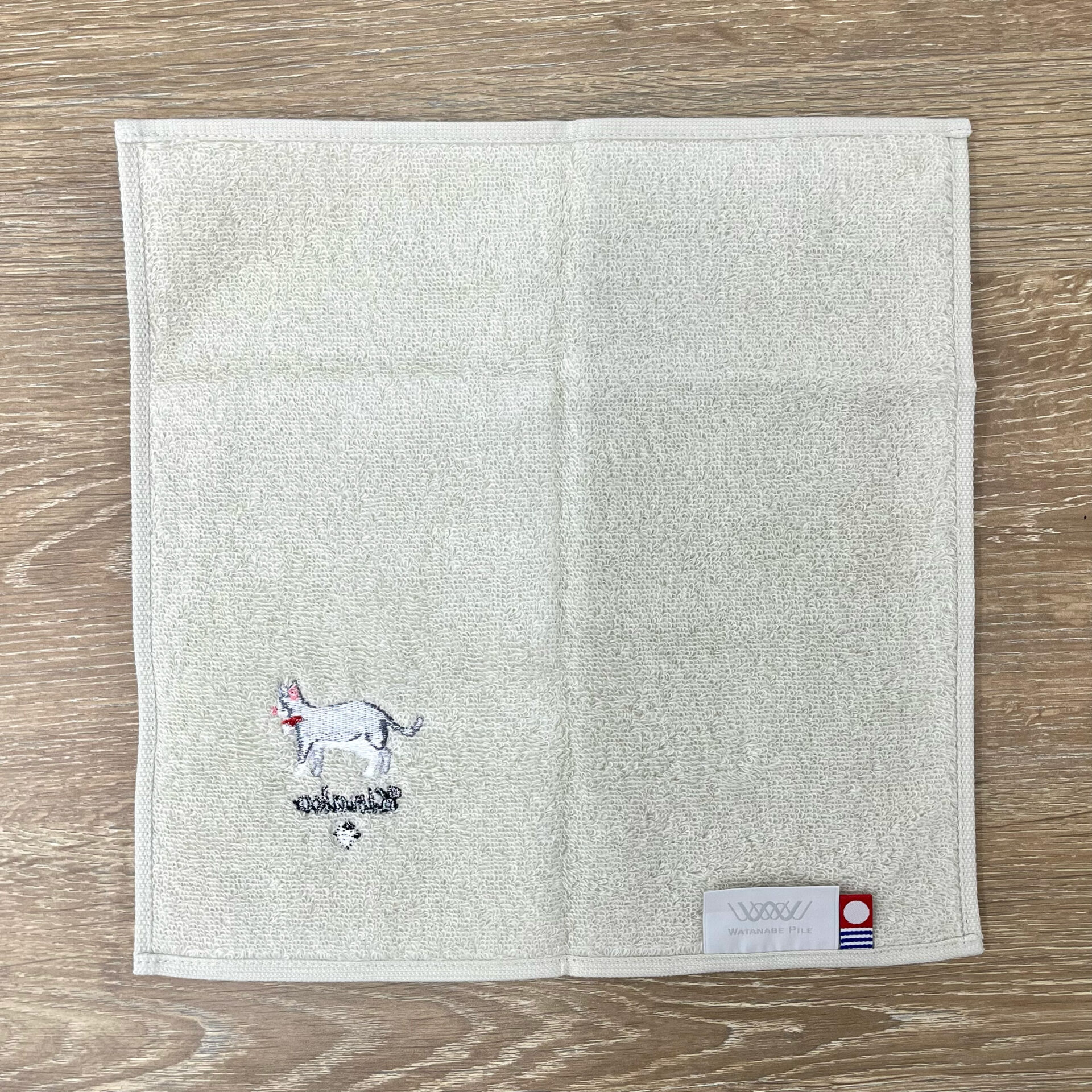 制作したハンカチの写真（裏）